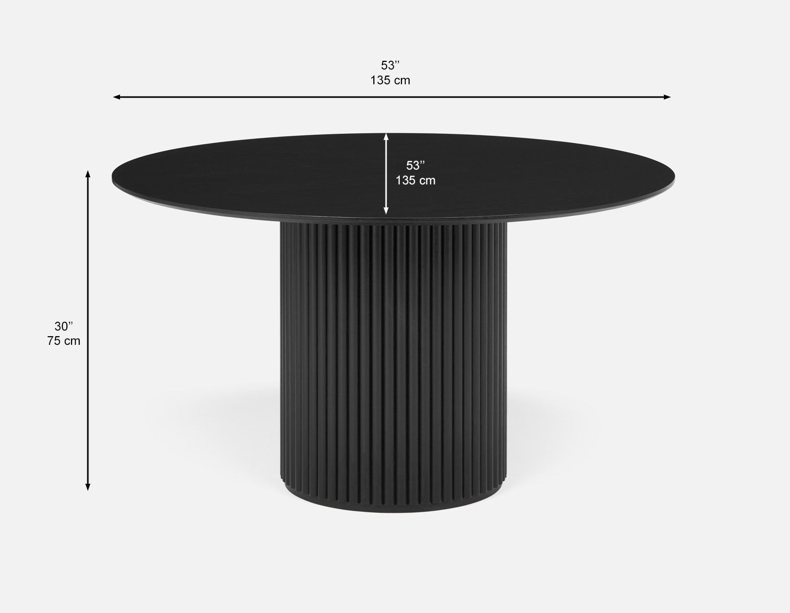 RHODES table de salle à manger ronde 135cm undefined