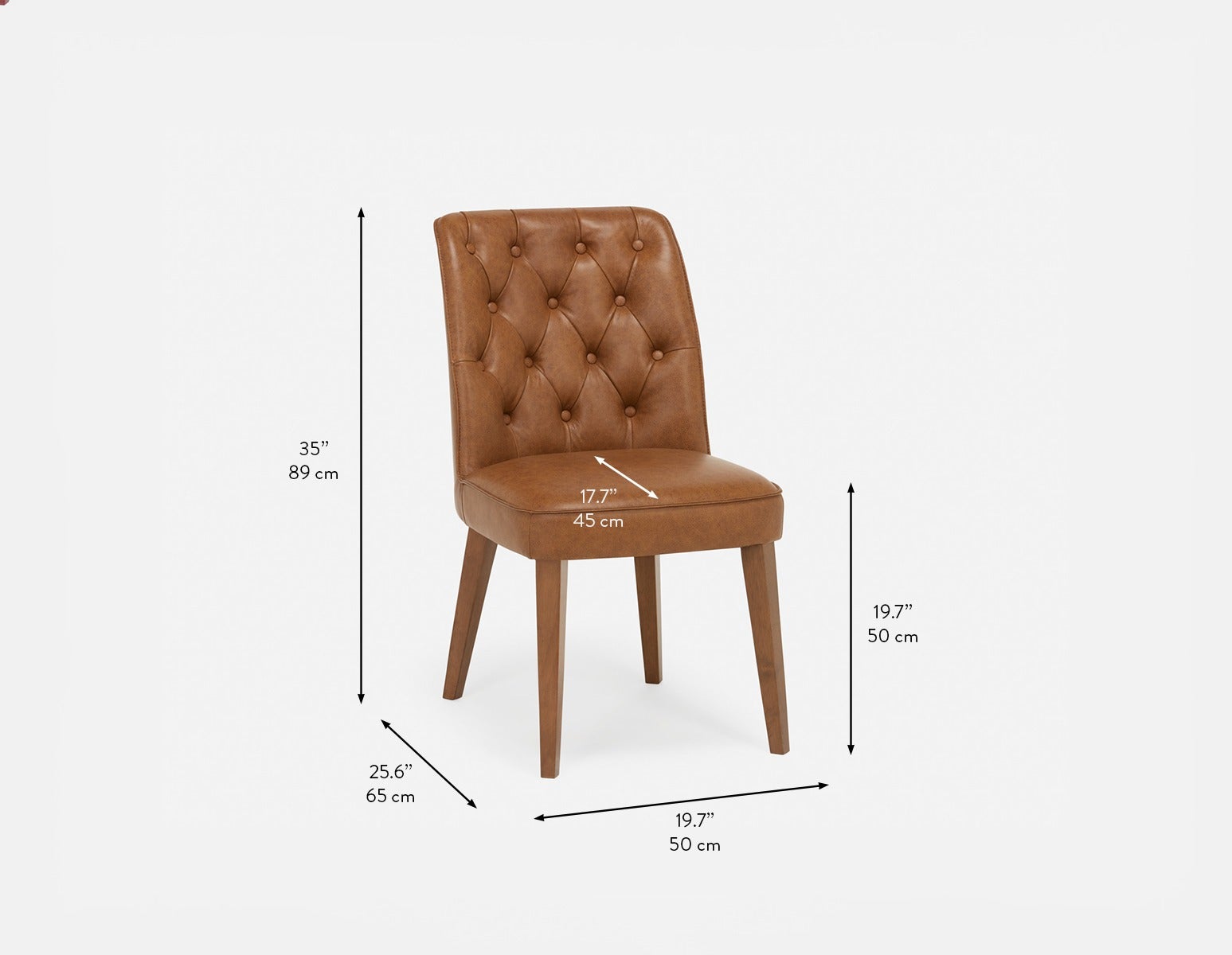 NELA chaise de salle à manger vintage 100% cuir undefined