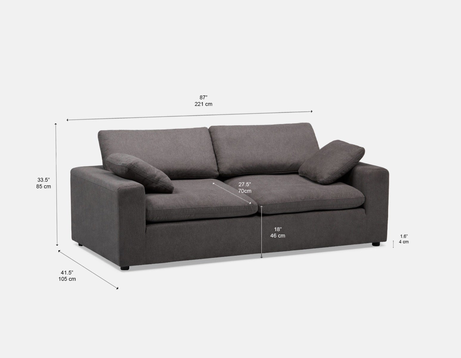 SOFT canapé 3 places contemporain undefined
