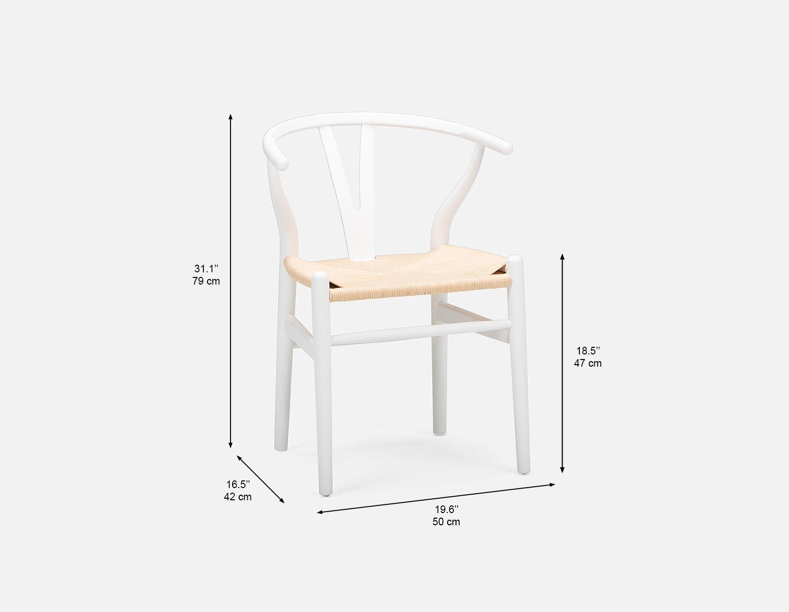 DENMARK chaise de salle à manger en bois d'hêtre et en corde tissée undefined