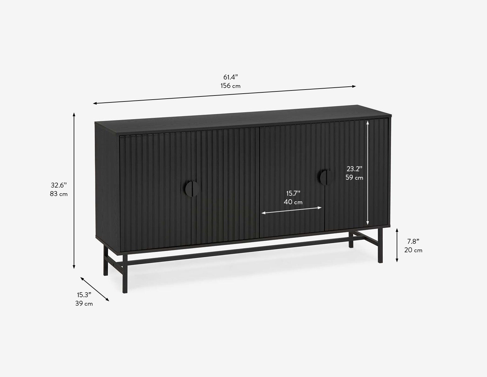 MONTANA buffet 4 portes moderne undefined