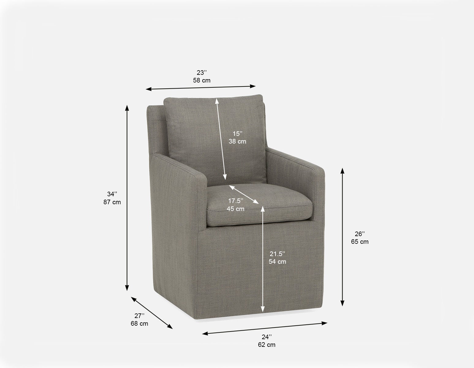 OSTIA chaise de salle à manger à roulettes undefined