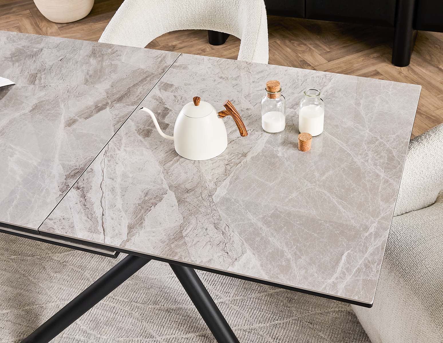 TUVA table à rallonges en céramique contemporaine moderne 160cm-200cm undefined