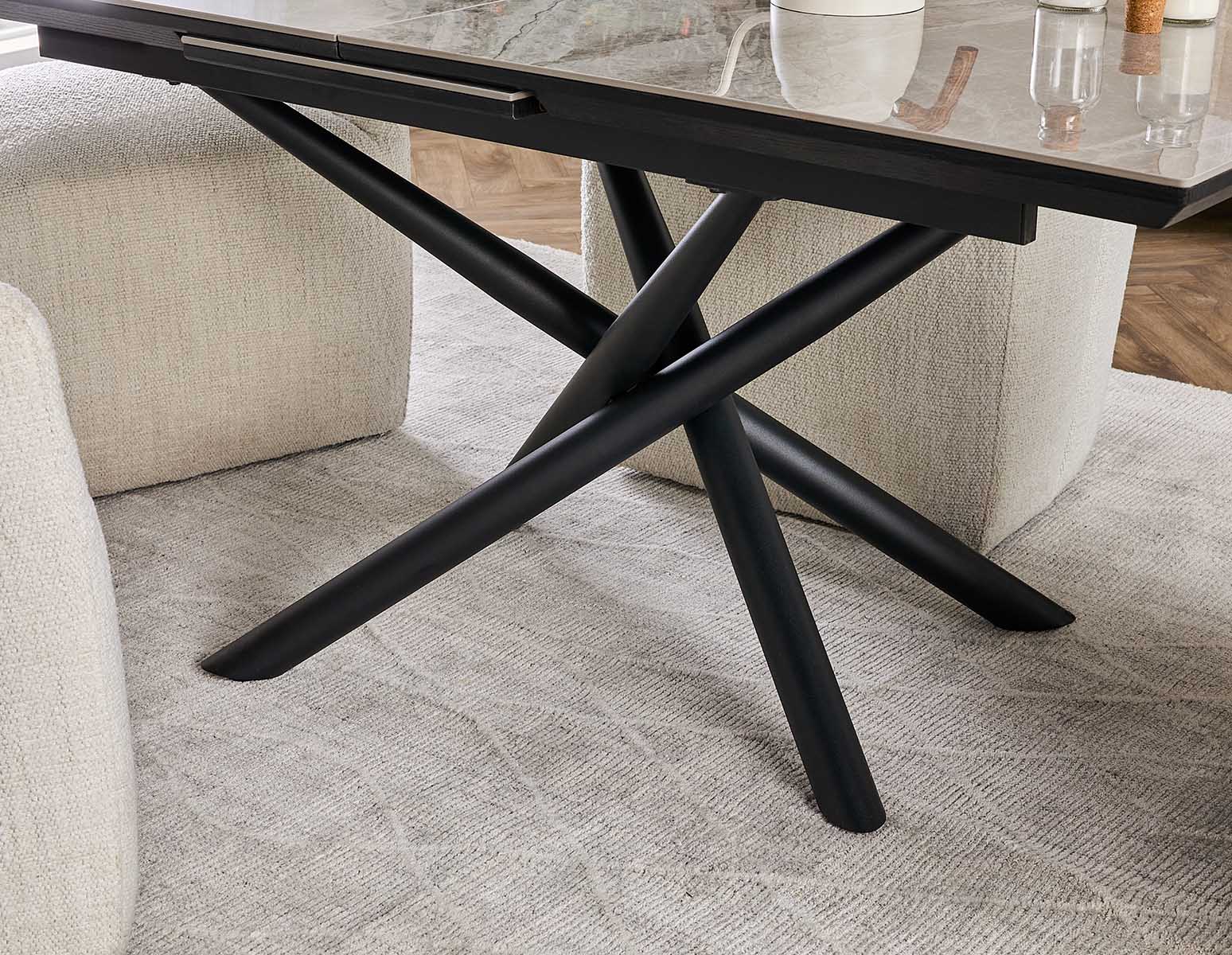 TUVA table à rallonges en céramique contemporaine moderne 160cm-200cm undefined