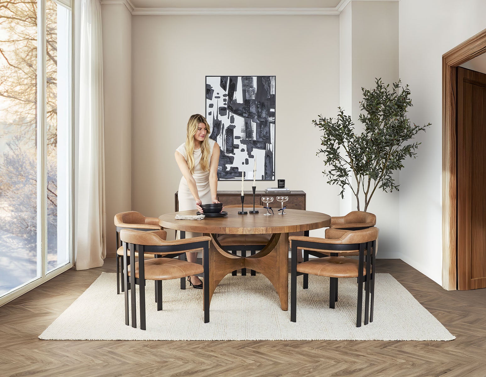 THESSALIA buffet en bois de manguier massif vieilli undefined