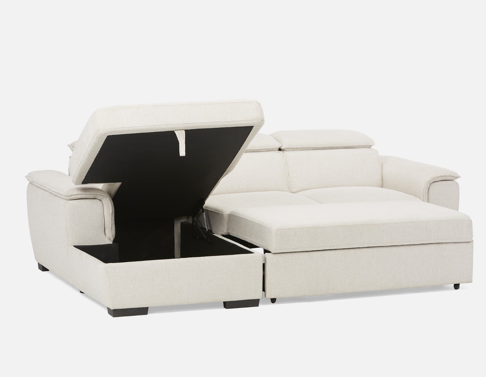 ODETTE canapé-lit contemporain, d'angle côté gauche avec rangement undefined