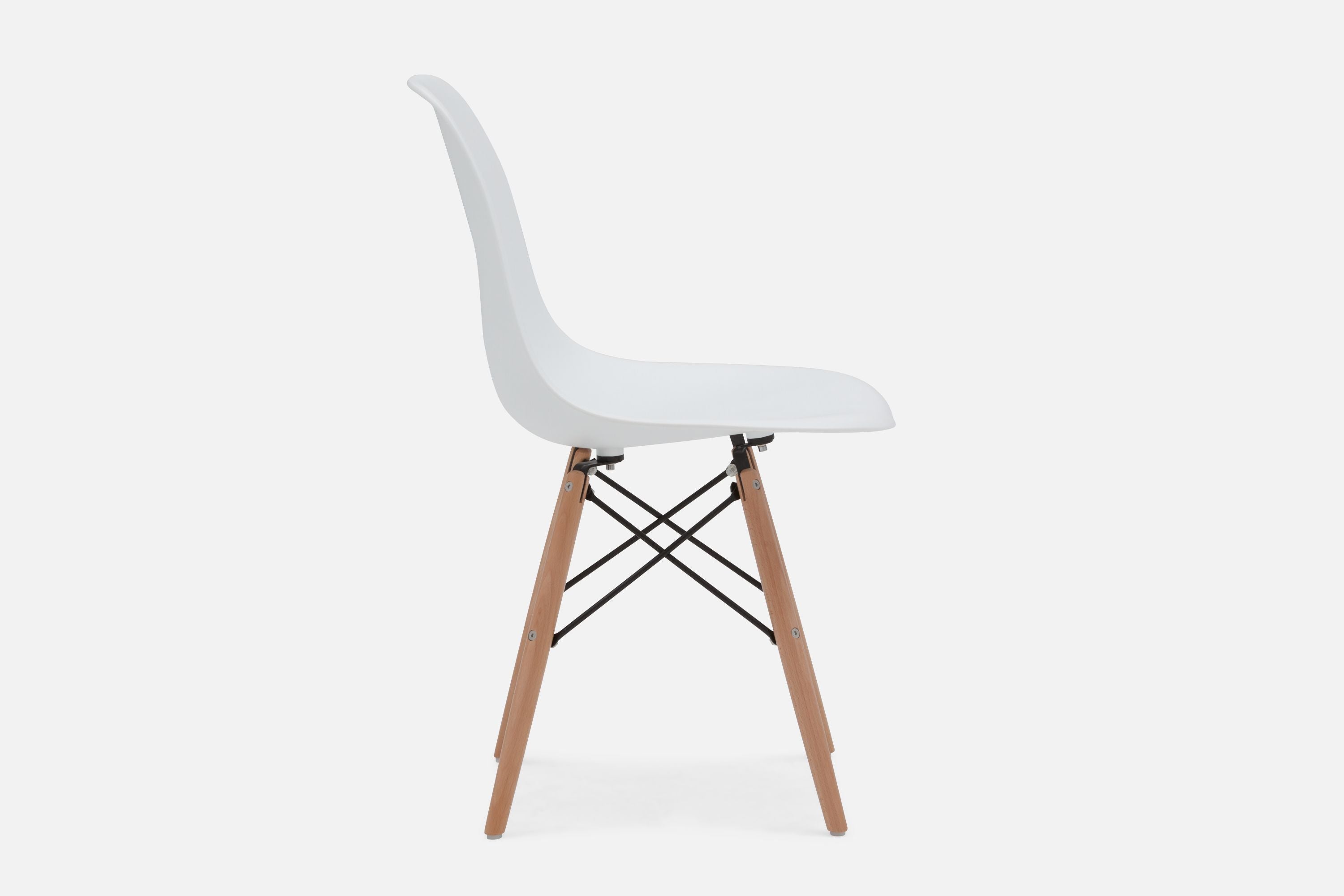 EIFFEL chaise avec base en bois d'hêtre massif moderne du milieu du siècle undefined