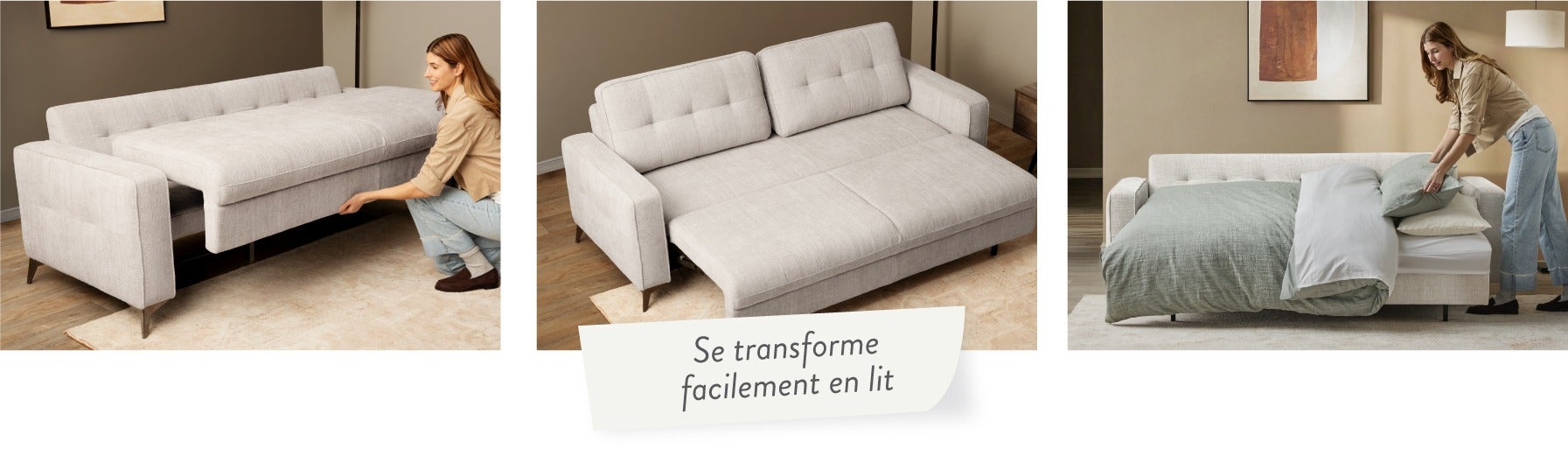 BRAD canapé-lit - se transforme facilement en lit