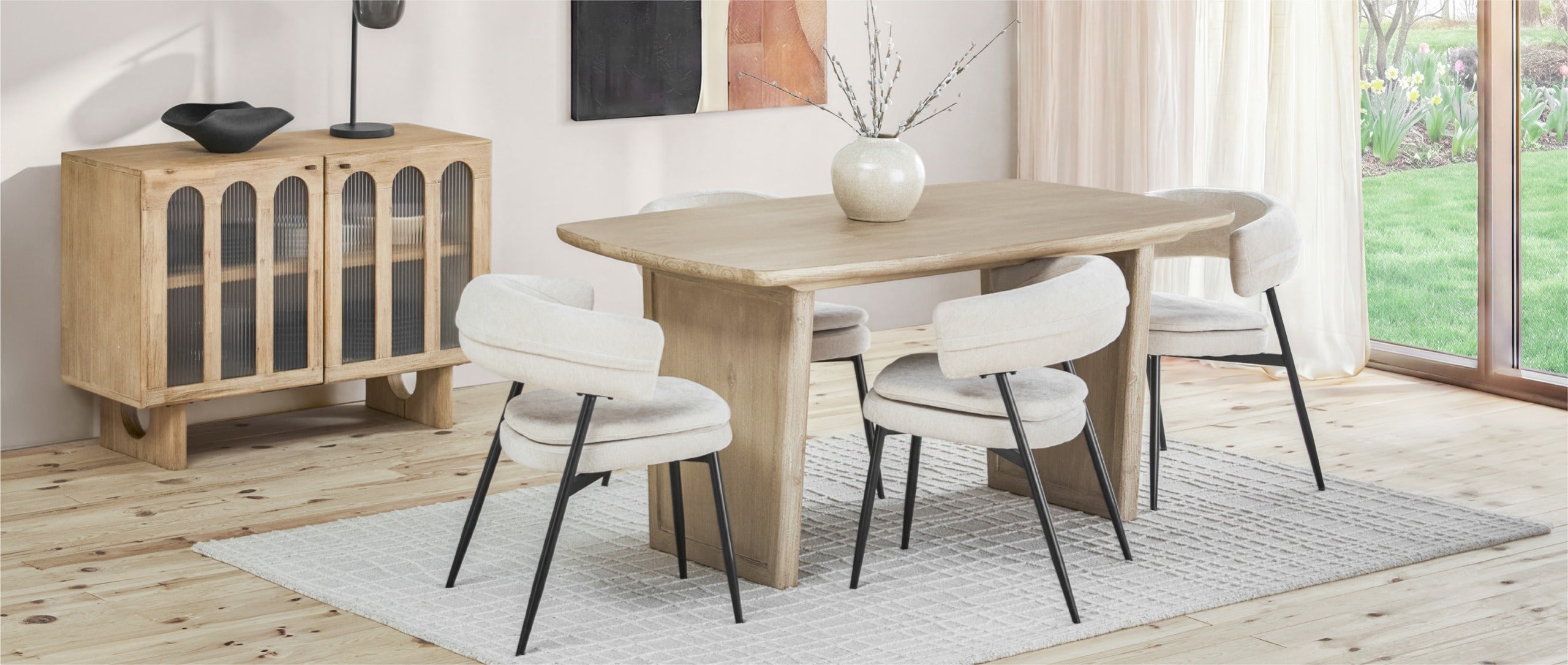 SAHARA table en bois d'acacia 160 cm