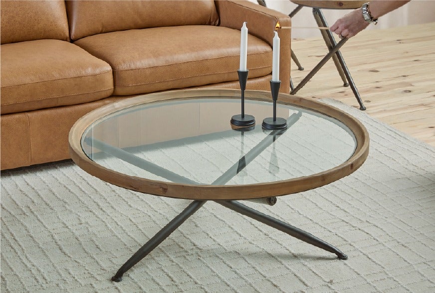 KAY table basse en bois de sapin 100 cm