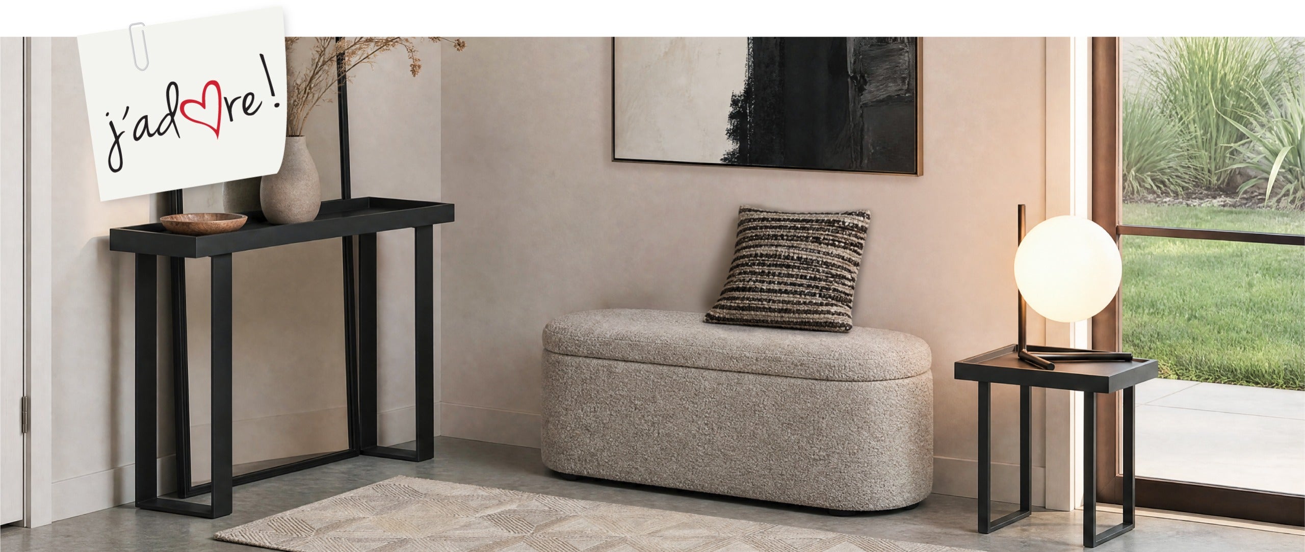 FLORENCE pouf-banc avec rangement