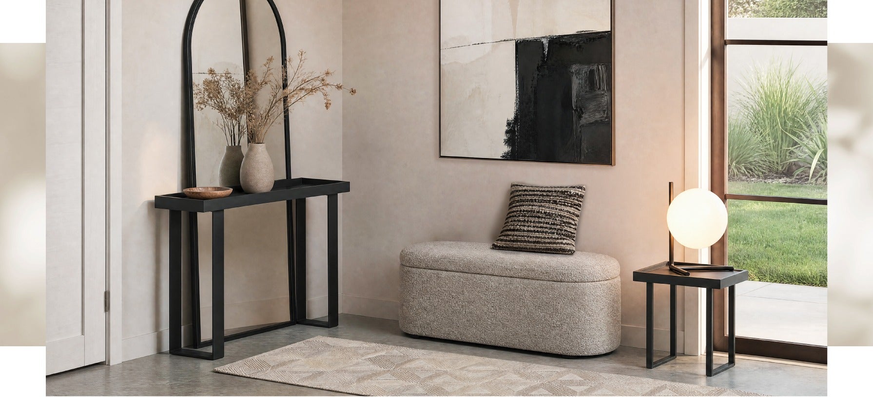 FLORENCE pouf-banc avec rangement