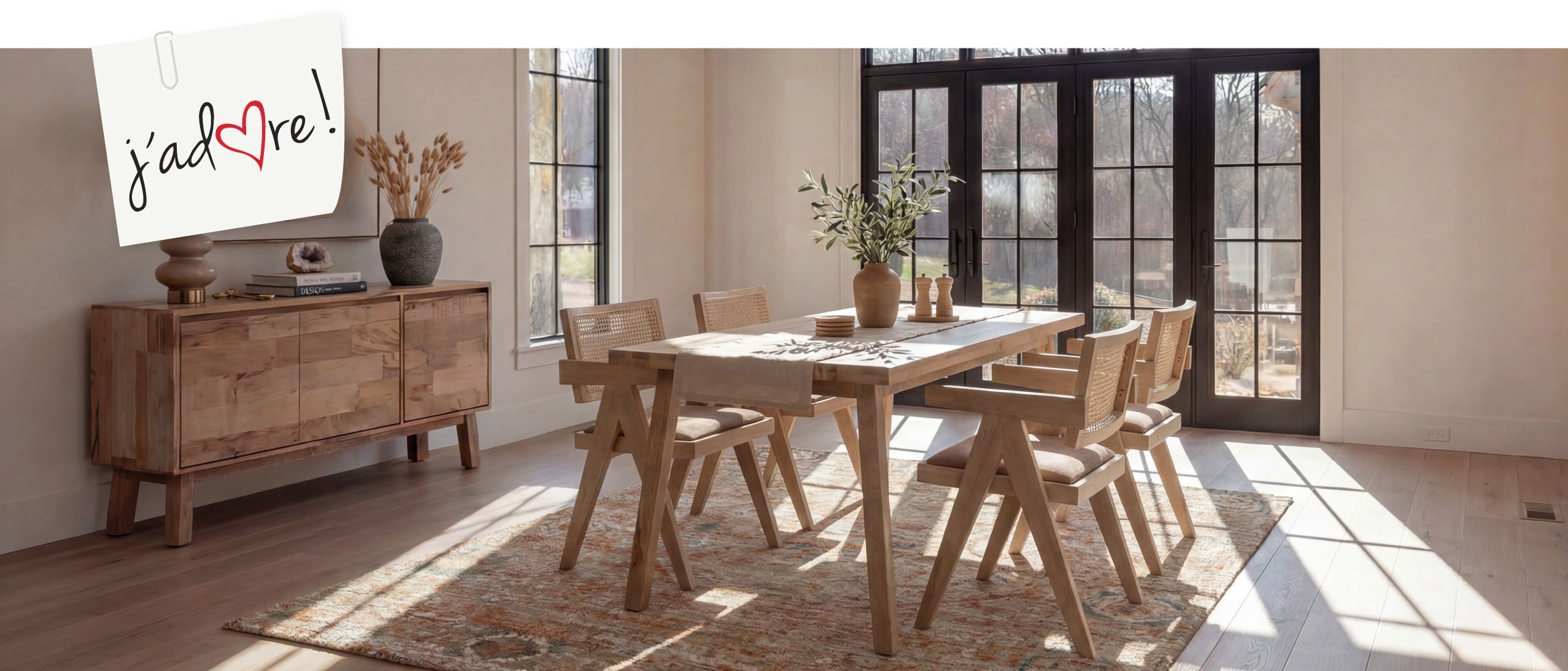 THESSALIA table 150 cm en bois de manguier