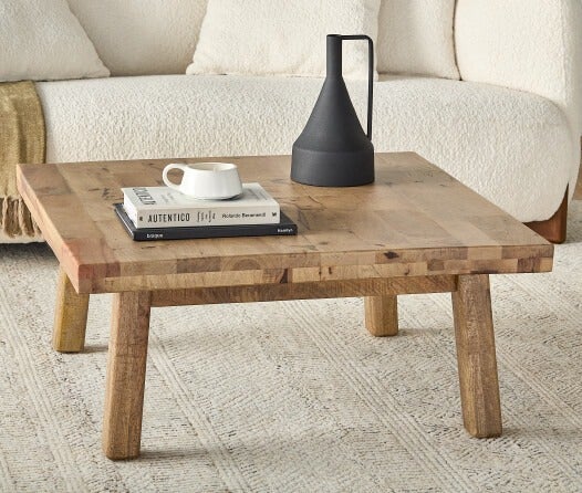 THESSALIA table basse en bois de manguier 90 cm