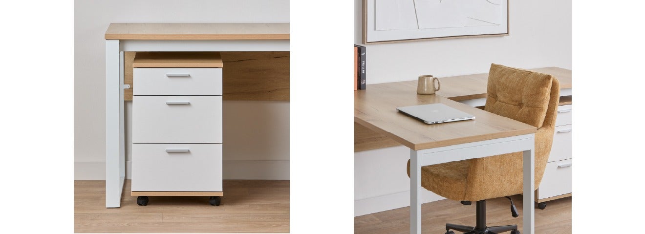 DUARTEchaise de bureau et MICK caisson