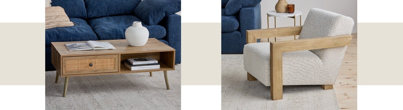 JETT table basse et ALCOBA fauteuil