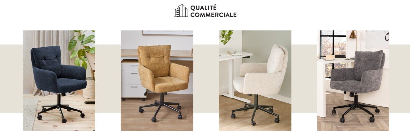 Qualité commerciale - DUARTE chaise de bureau- différentes couleurs