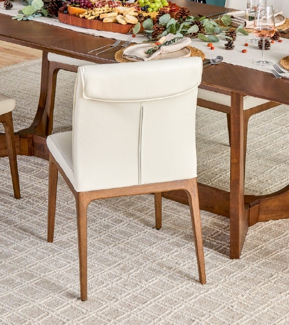 EVA chaise de salle à manger 100% cuir