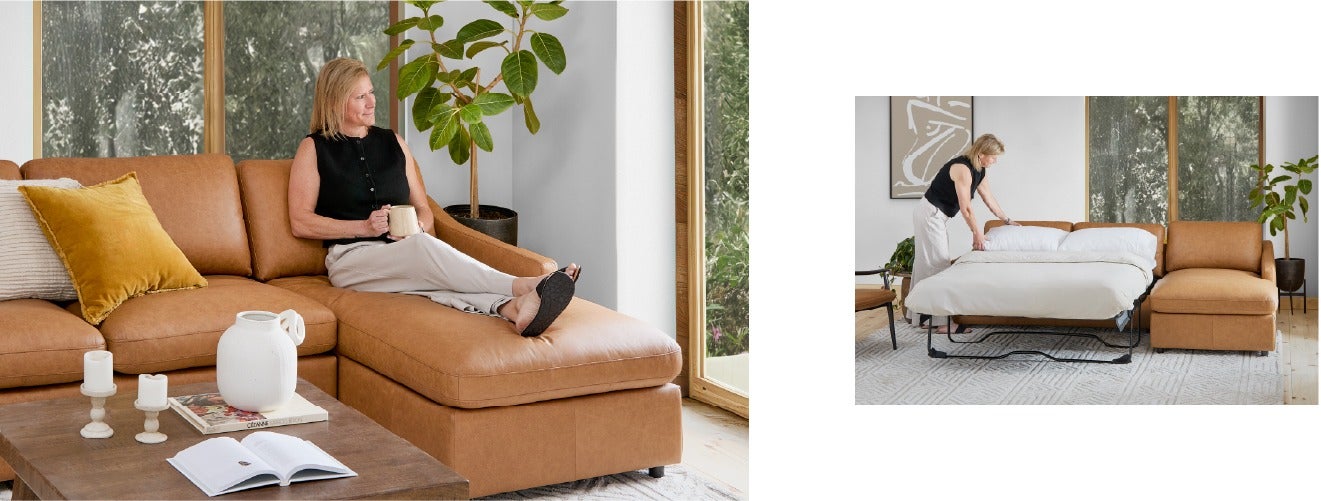 LIMA canapé-lit 100 % cuir