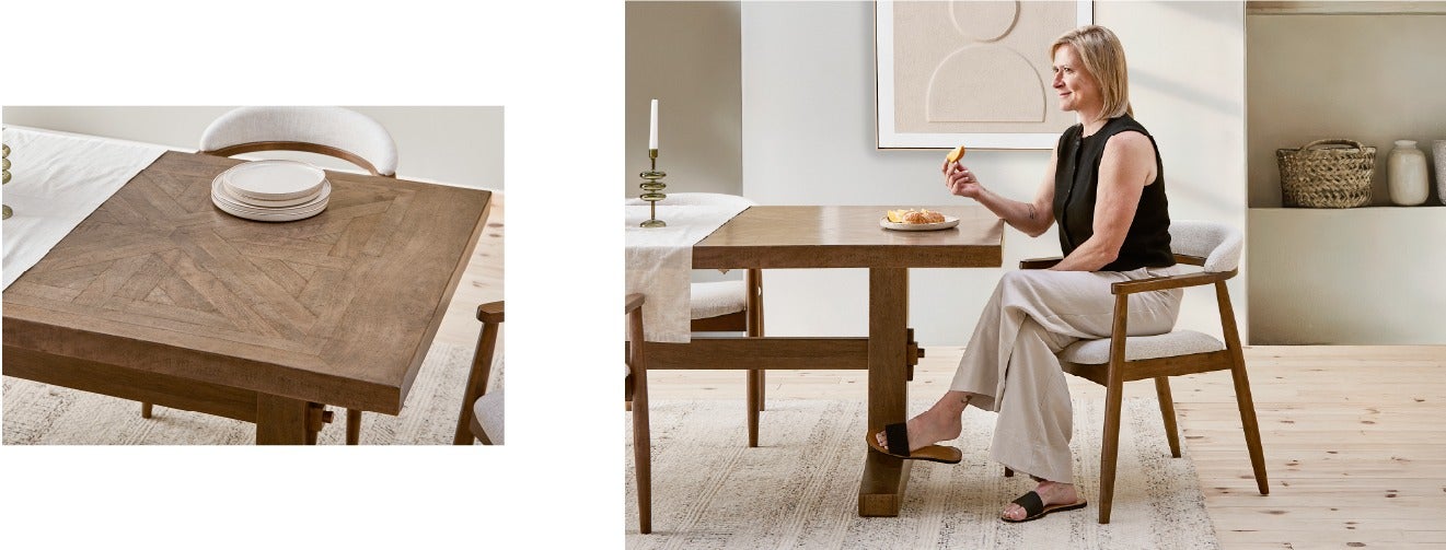 CELIO table de salle à manger 200 cm et JOSY chaise de salle à manger