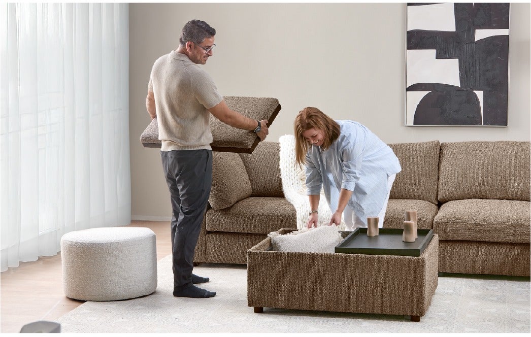 OLISA pouf et table basse