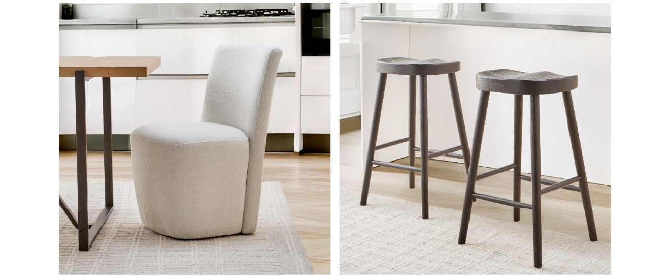 WALTER chaise de salle à manger - BRIE tabouret de comptoir 69 cm