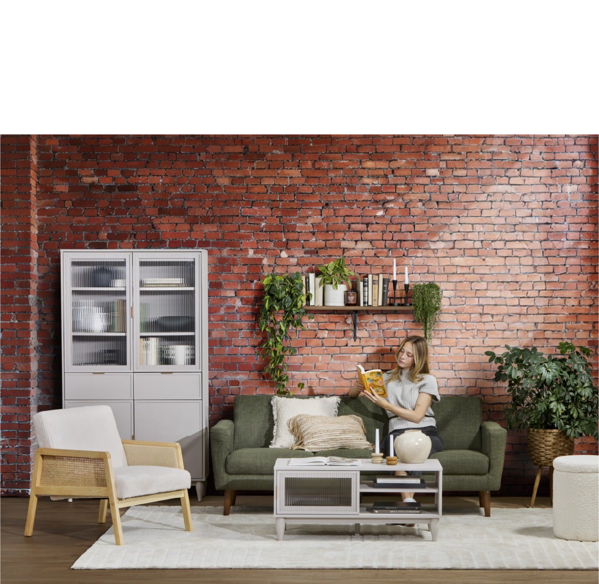 Allessio table basse avec rangement et buffet