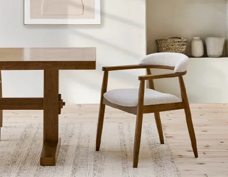 JOSY - chaise de salle à manger du milieu du siècle - Beige